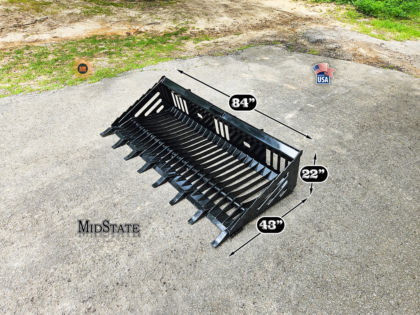 MidState 84" Toothed Rock Bucket