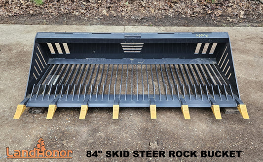 LandHonor 84" Skid Steer Rock Bucket