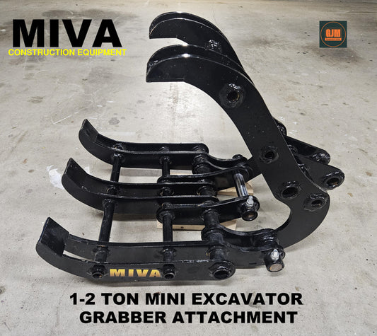 MIVA Grabber Attachment for 1-2 Ton Mini Excavators